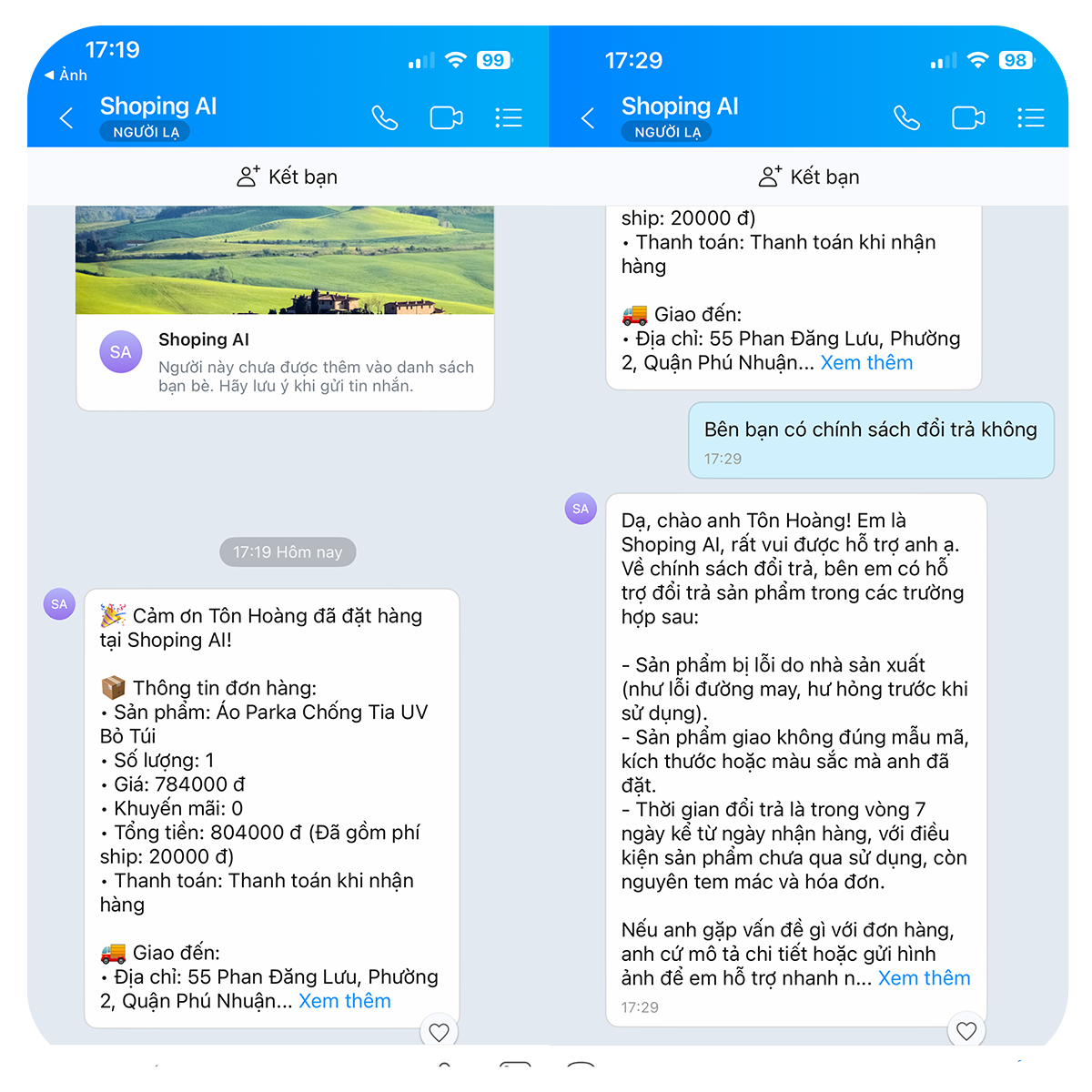 Chăm sóc khách hàng qua Zalo
